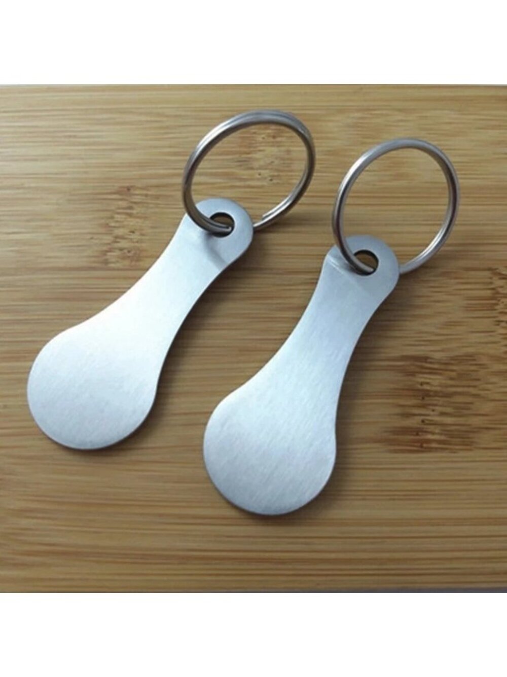 2pcs Metal Shopping Cart Tokens: Trolley Key Ring Coin Holder Keychain - NEW - Picture 2 of 8